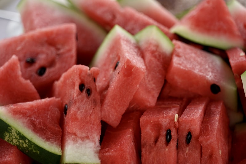 Fresh watermelon on white background