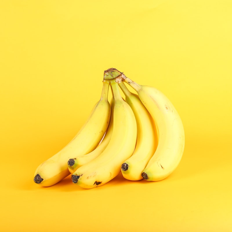 Fresh local bananas on white background